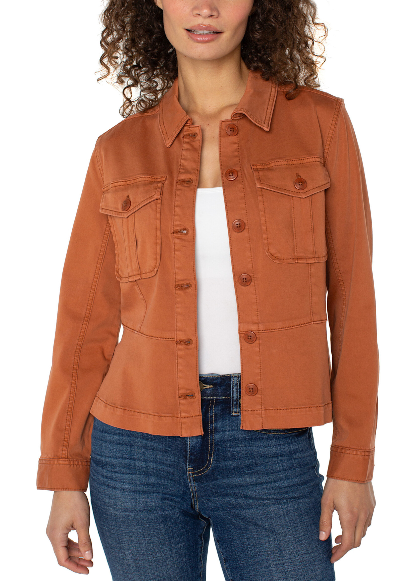Liverpool LP Peplum Trucker Jacket