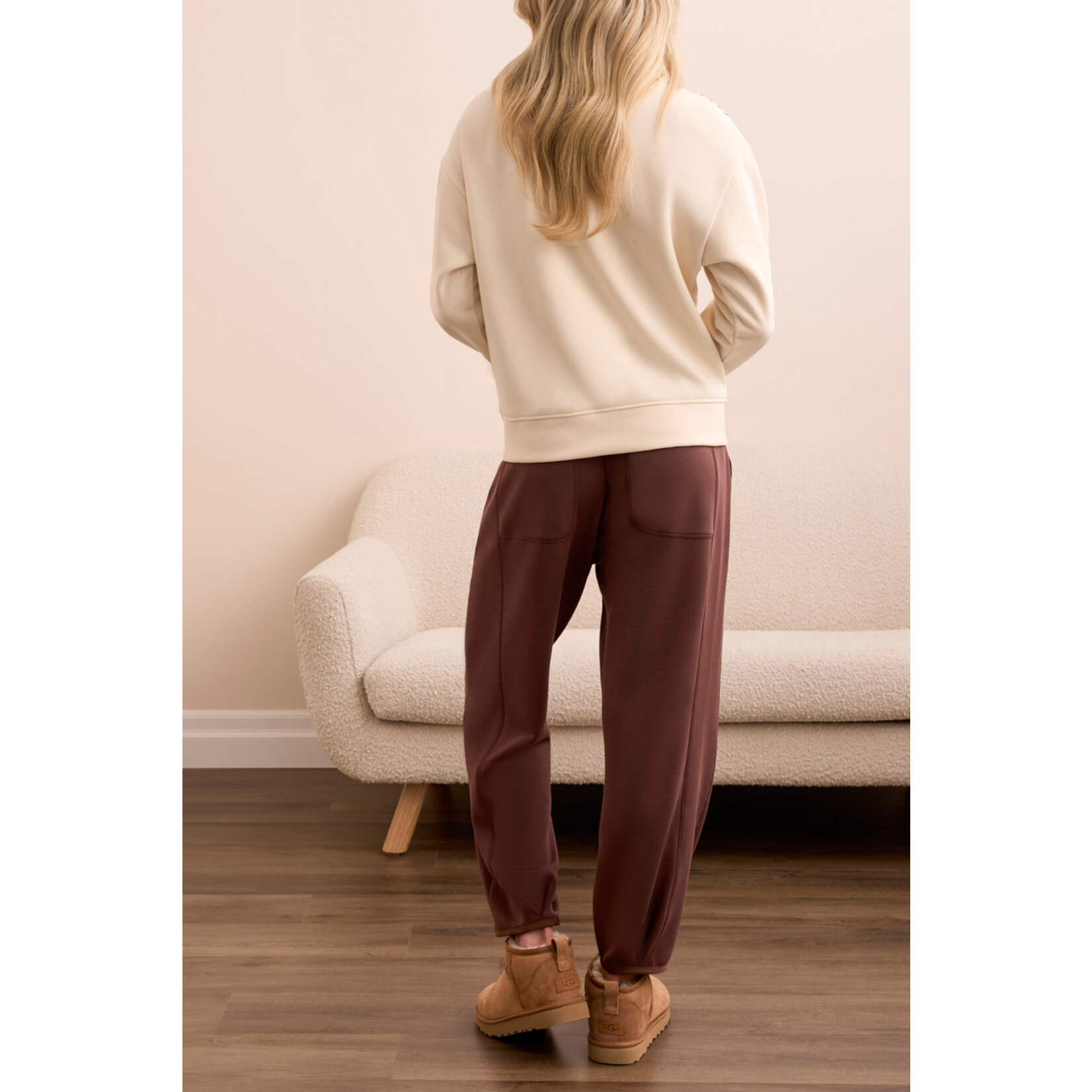 Tribal T L/S Zip Funnel Neck w/ Stitching Top