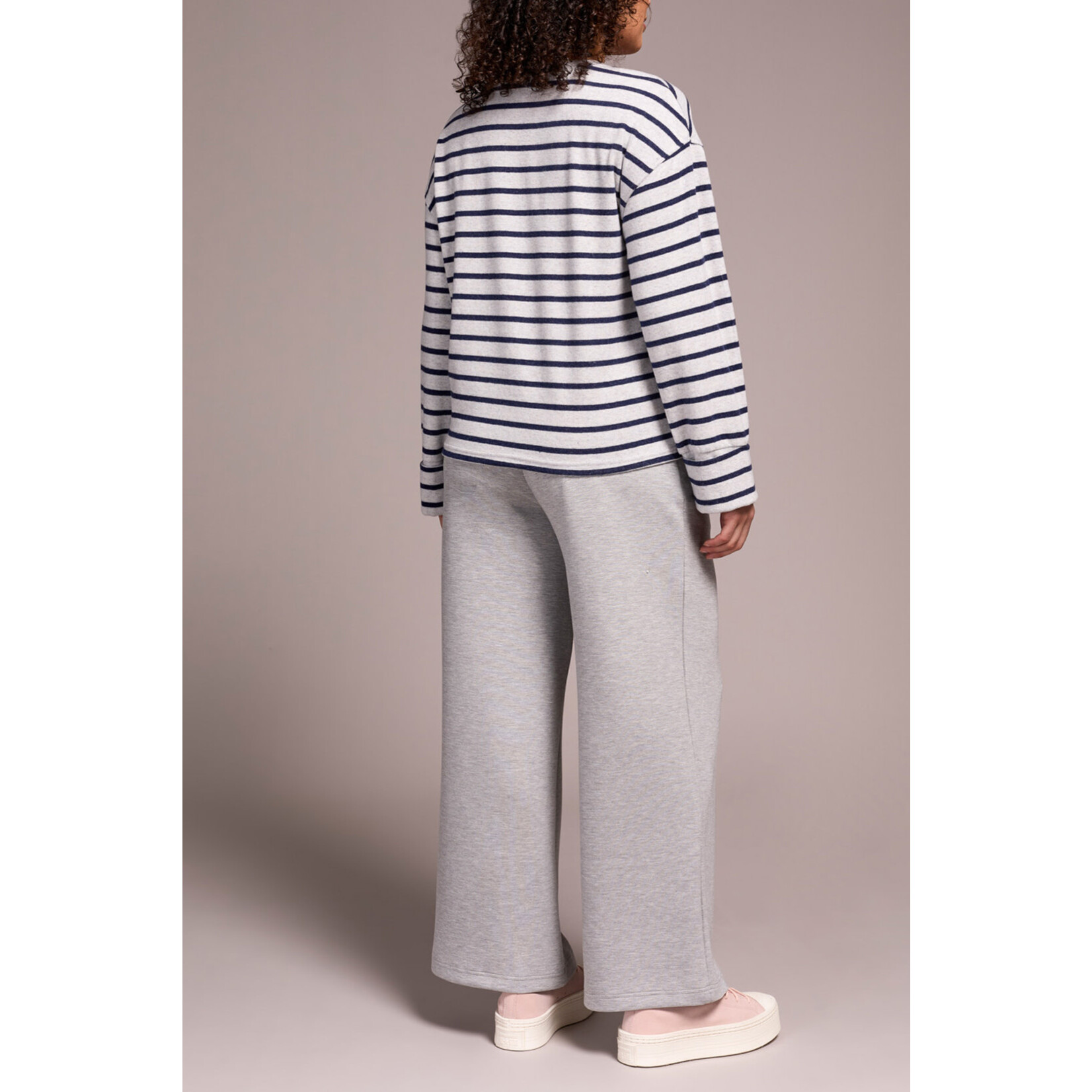 Tribal T L/S Crewneck Top w/ Cuff Sapphire