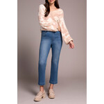 Tribal Audrey Pull-On Crop Straight Jeans