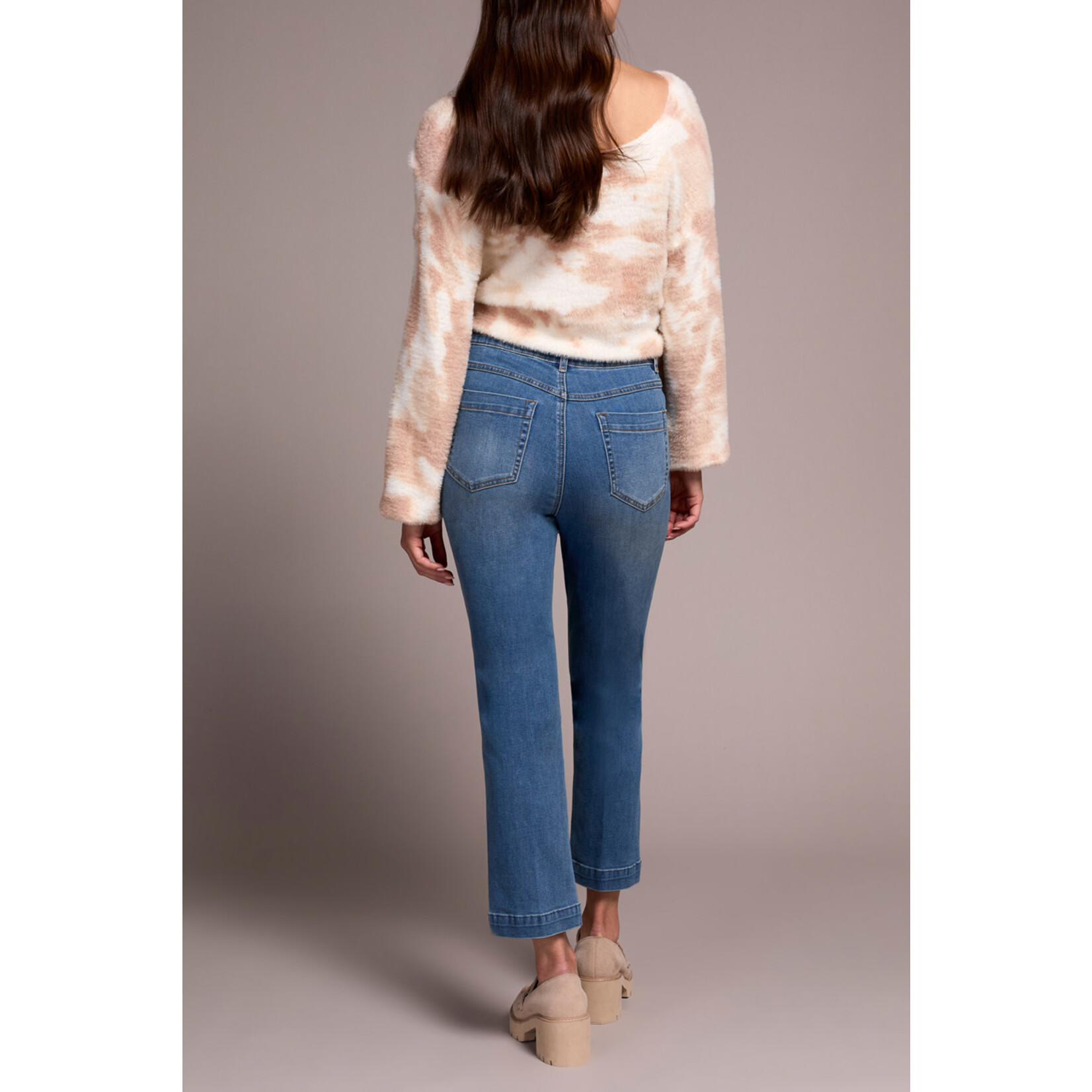 Tribal T Audrey Pull-On Crop Straight Jeans