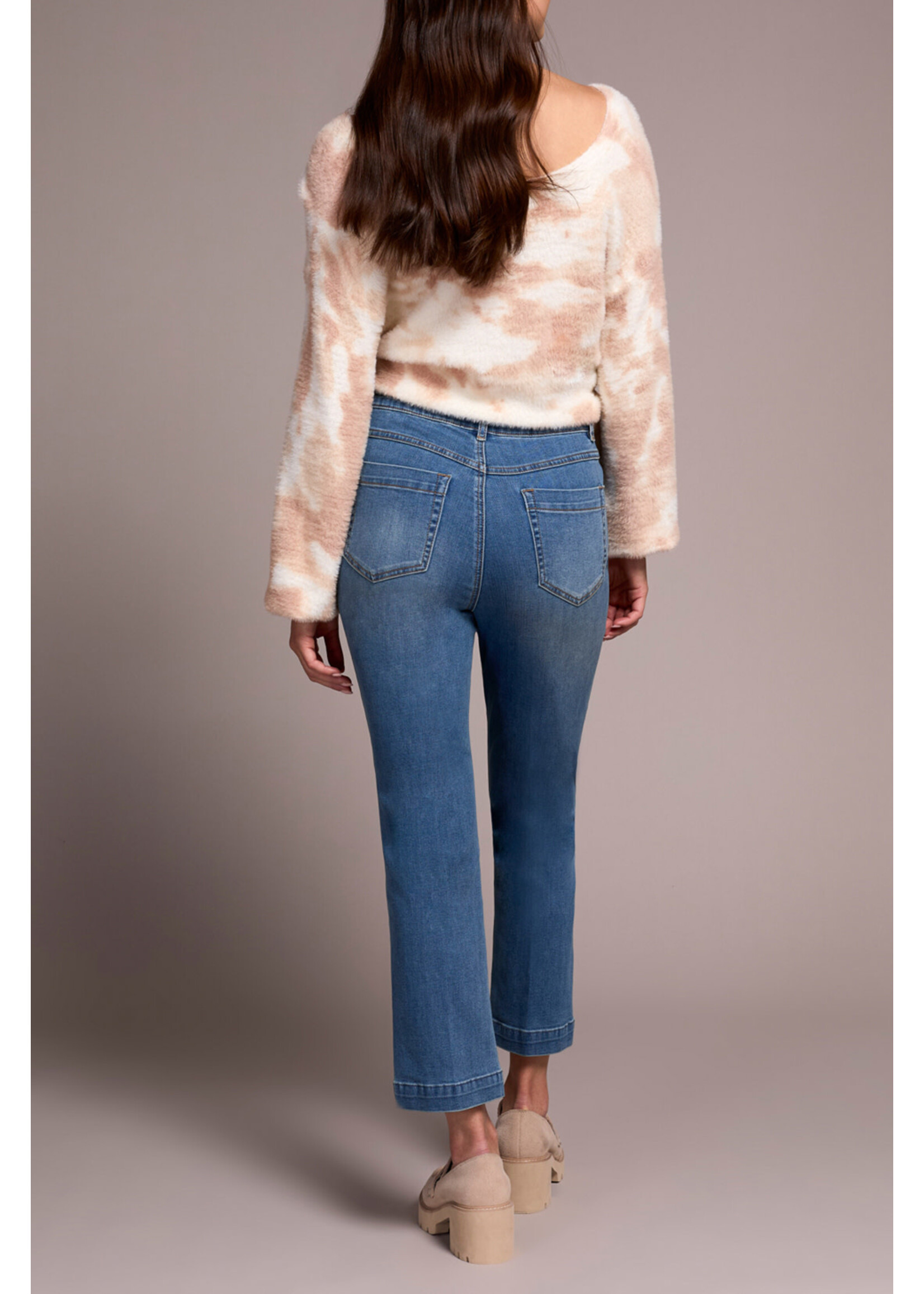 Tribal T Audrey Pull-On Crop Straight Jeans