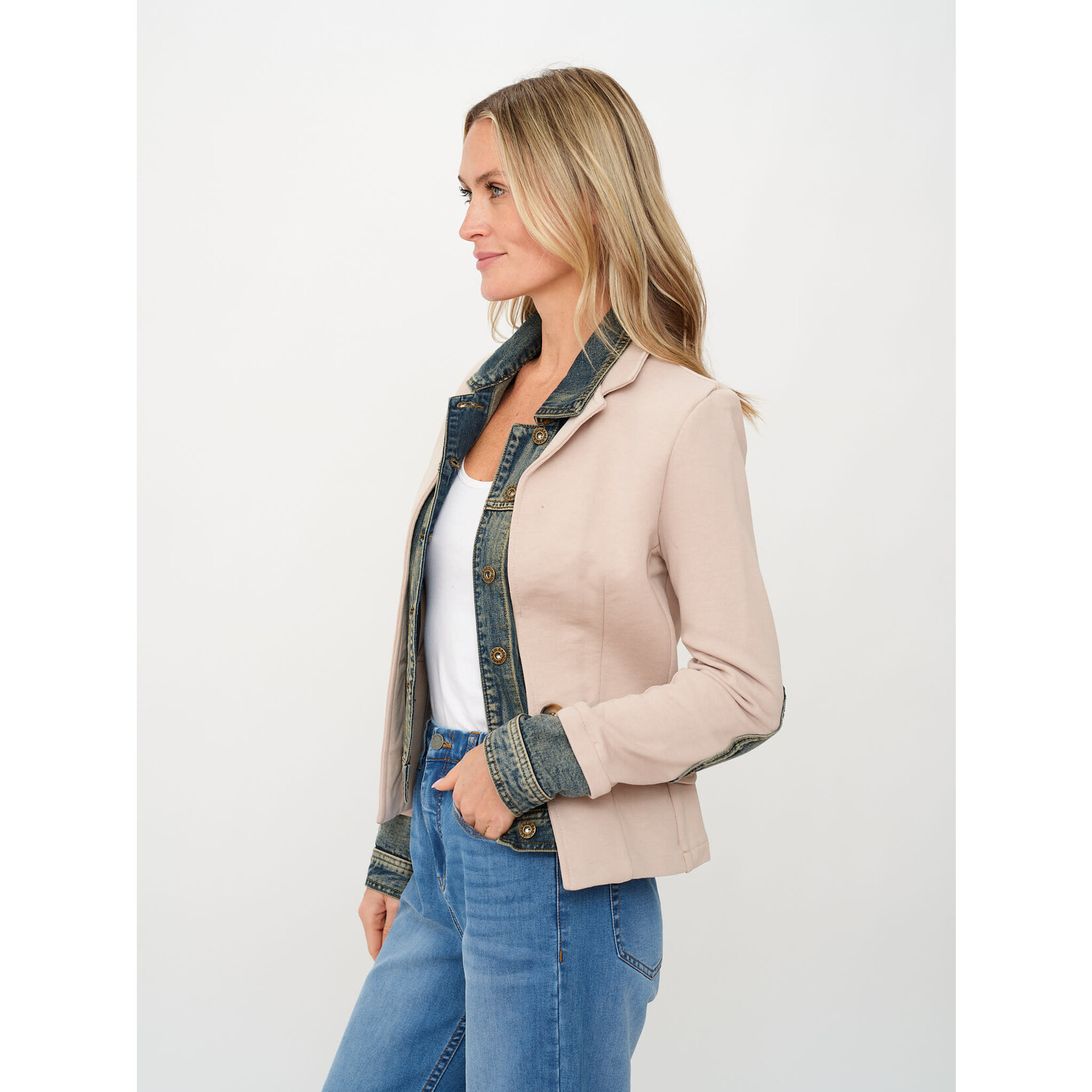 Six Fifty SF  Mixed Media Denim Jacket