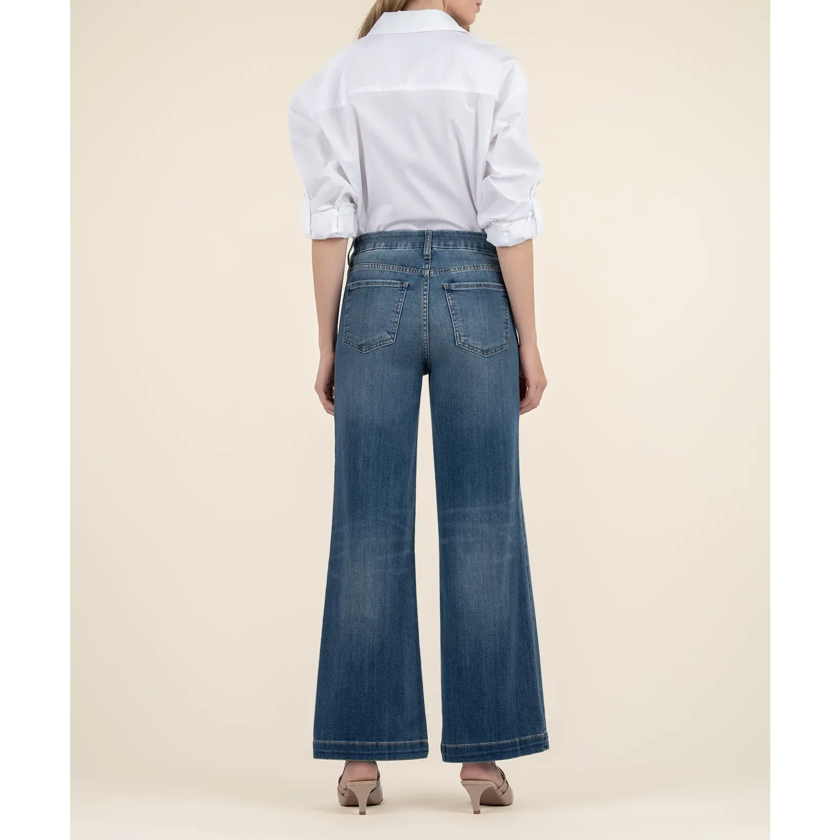 Kut Denim K Patch Meg Wide Leg Jean