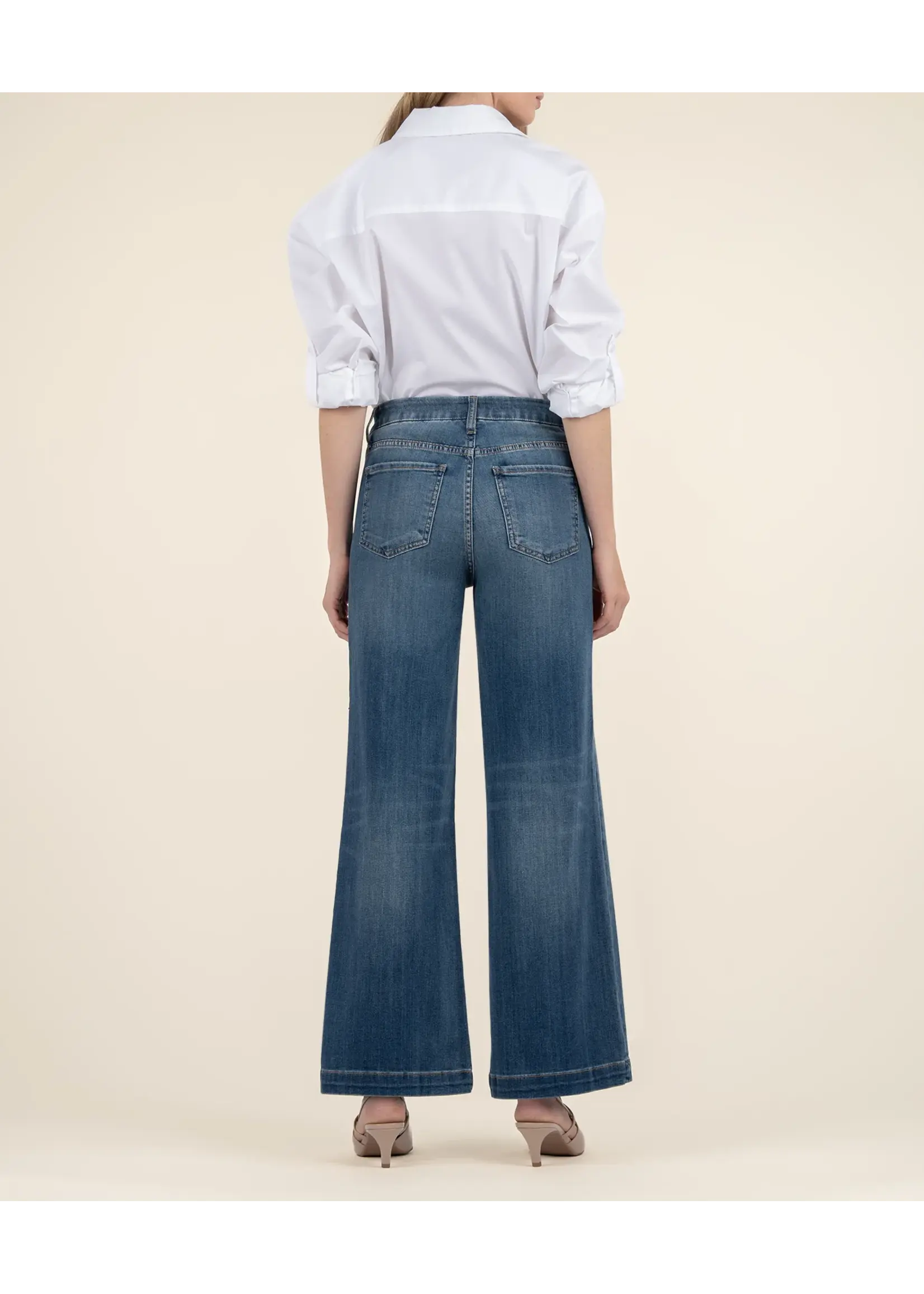 Kut Denim K Patch Meg Wide Leg Jean