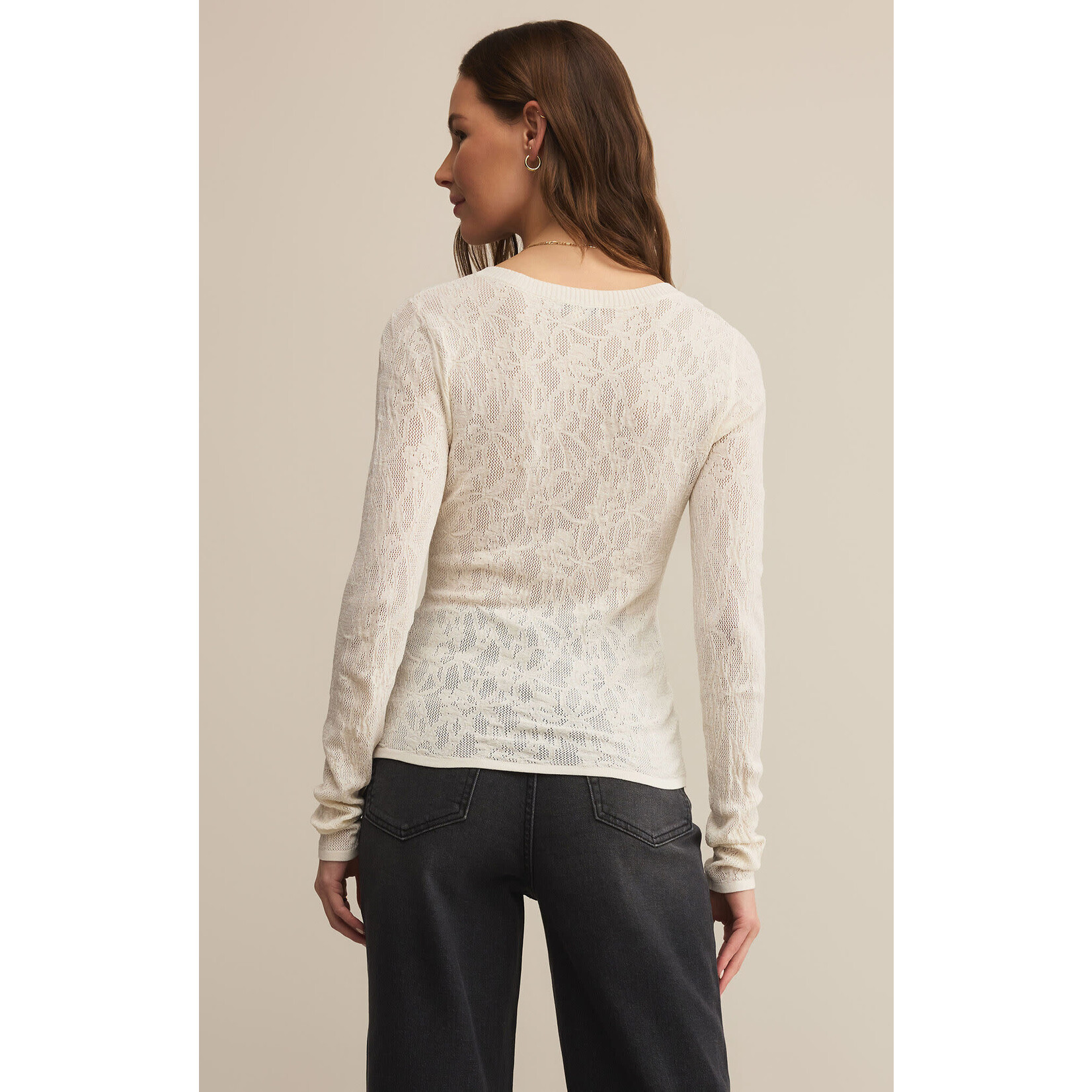 Z Supply ZS Tibi Scoop Mesh Sweater