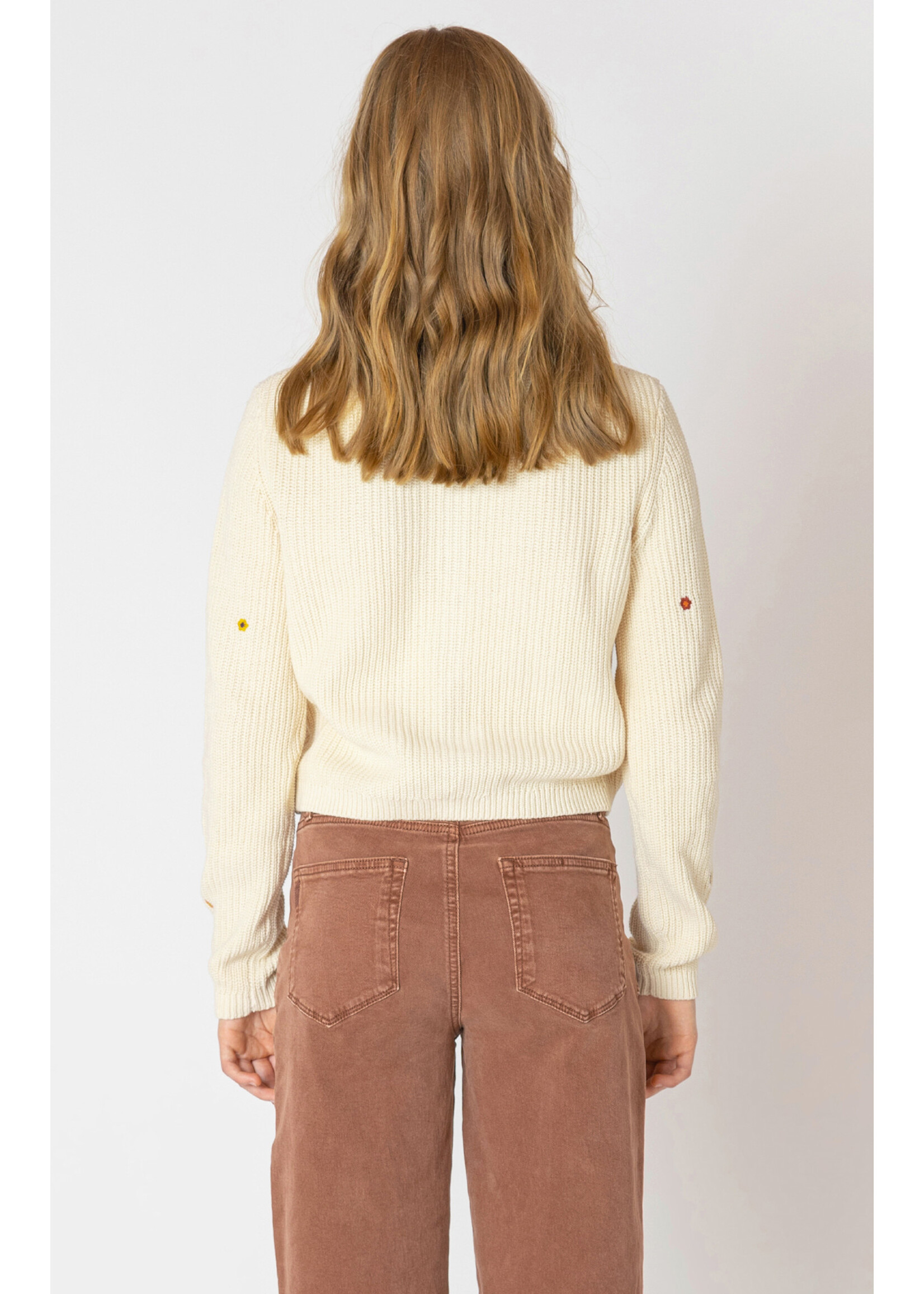 Dex Dex Floral Embroidered Cardi