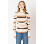 Dex Chestnut Striped Ribbed Tee