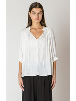 Dex White Soft Pleated Tee