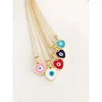 Evileye Favor Evil Eye Heart Charm Necklace