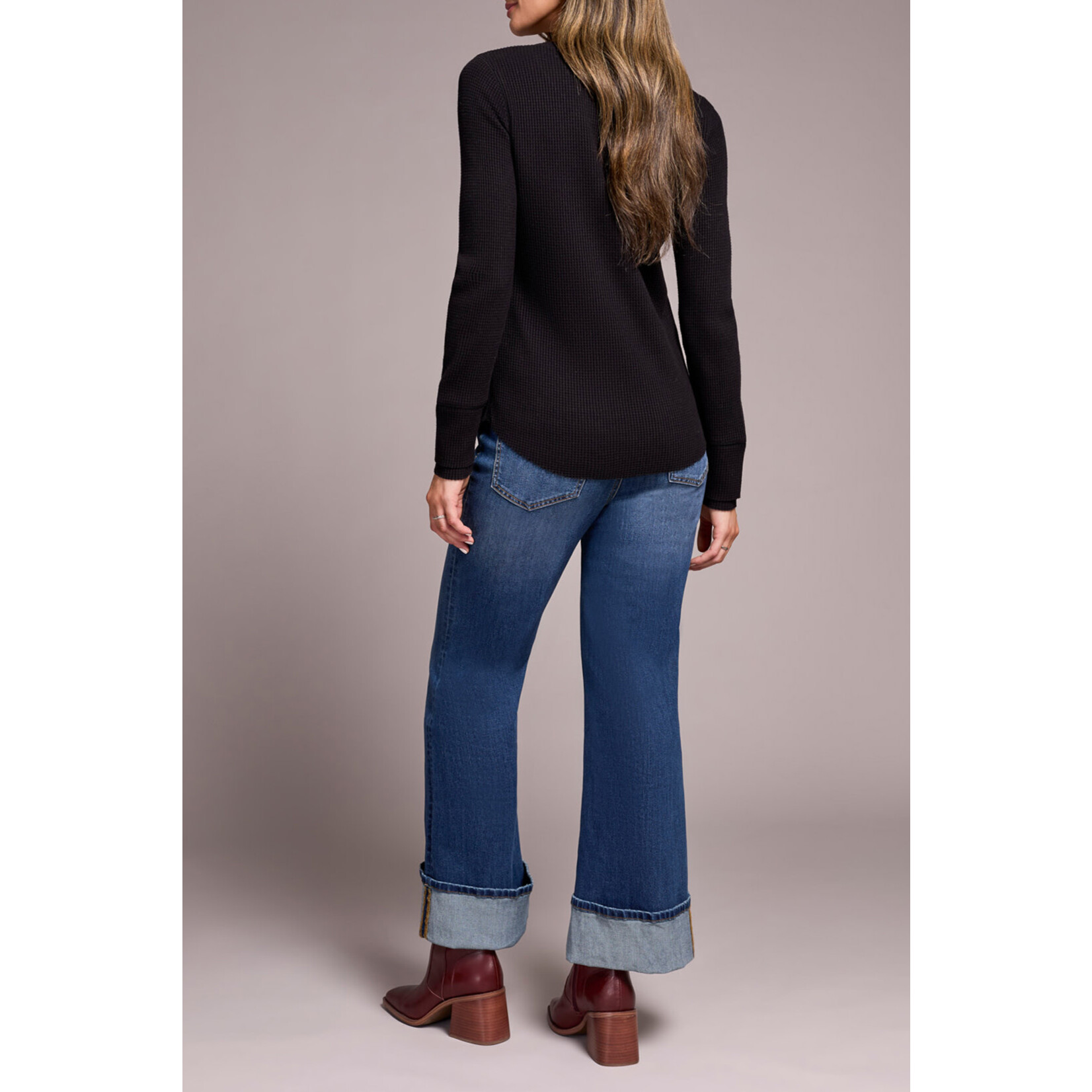 Tribal T Henley Top w/ Buttons