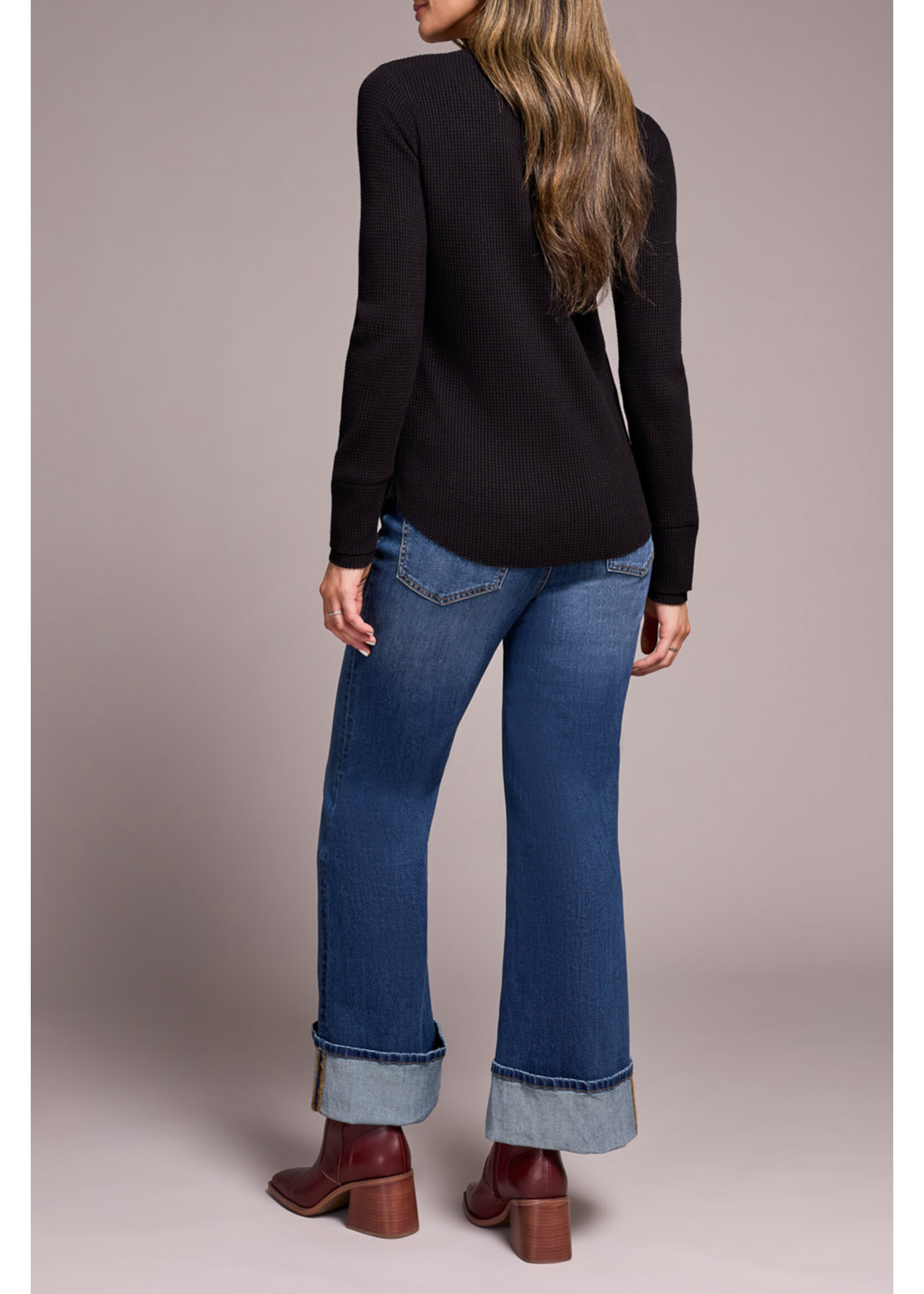 Tribal T Henley Top w/ Buttons
