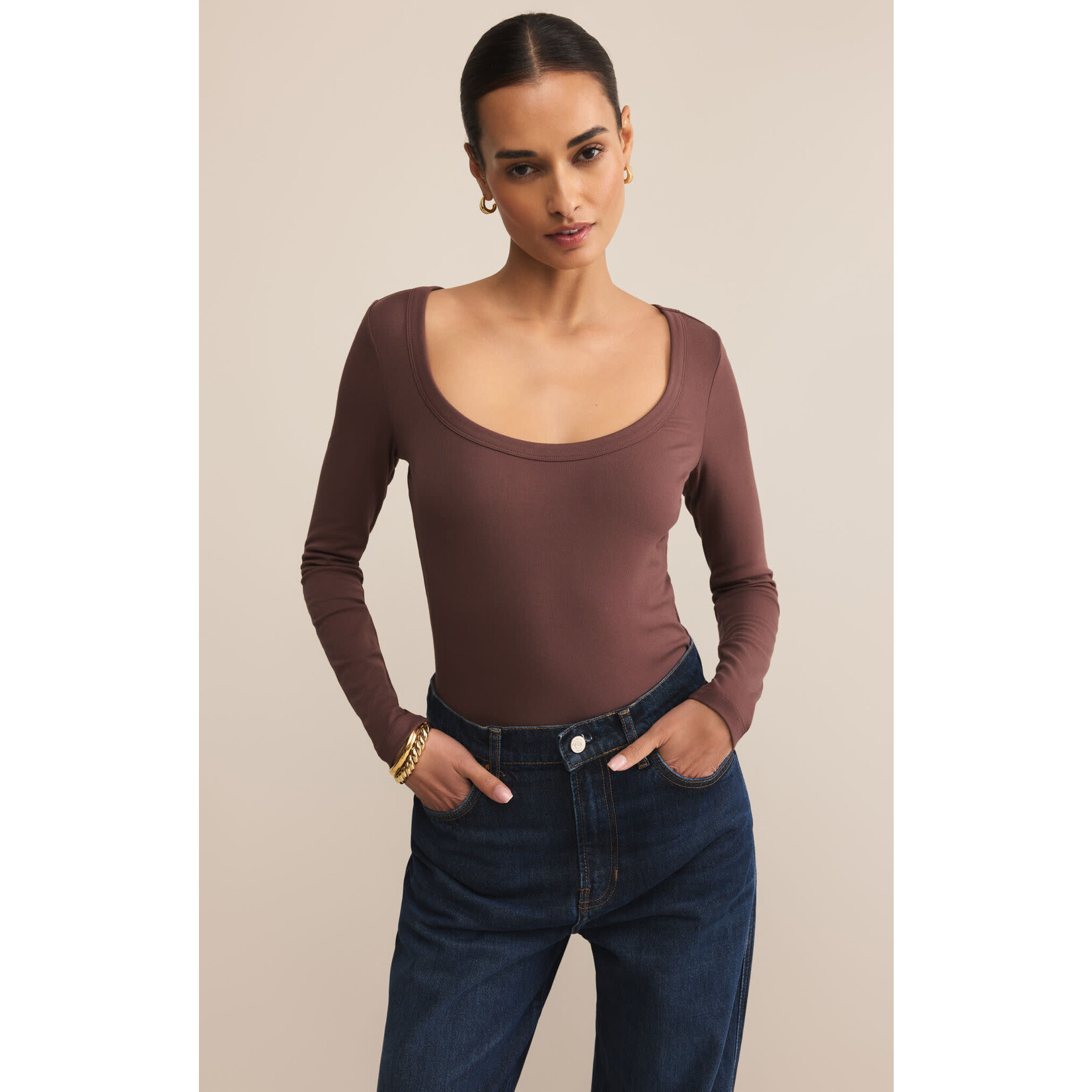 Z Supply ZS Second Skin Scoop L/S Top