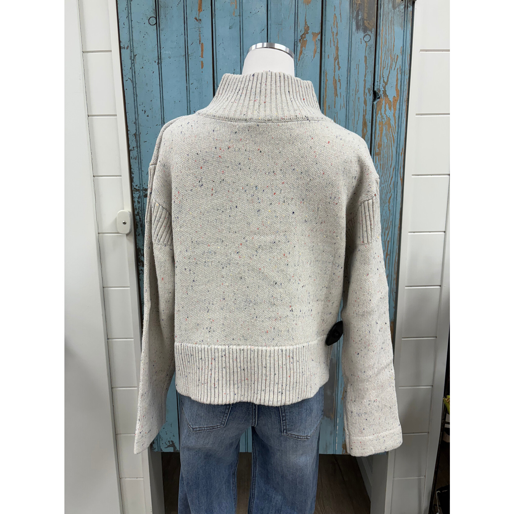 Hem & Thread HT Textured Melange Sweater Jacket