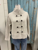 Hem & Thread Textured Melange Sweater Jacket