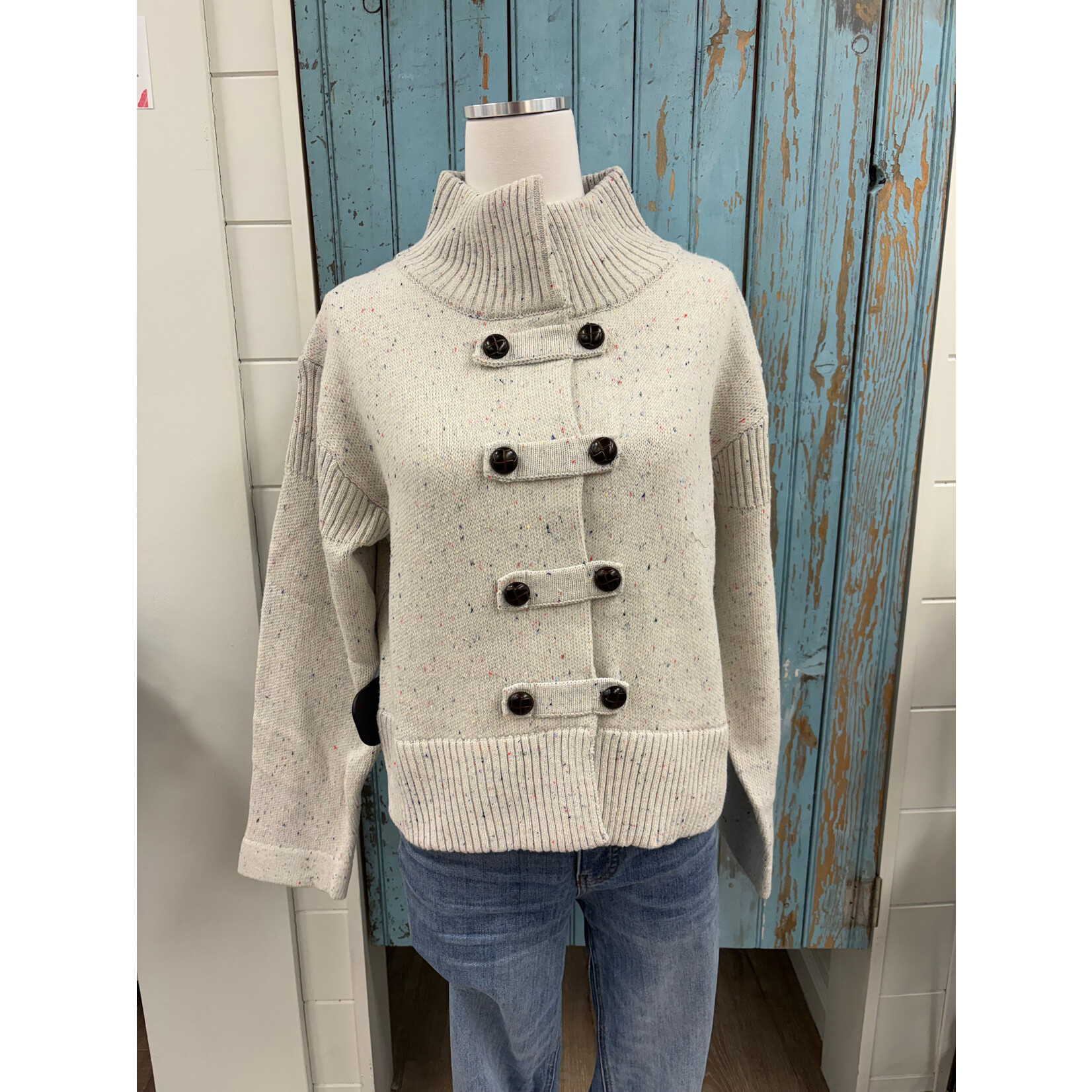 Hem & Thread HT Textured Melange Sweater Jacket