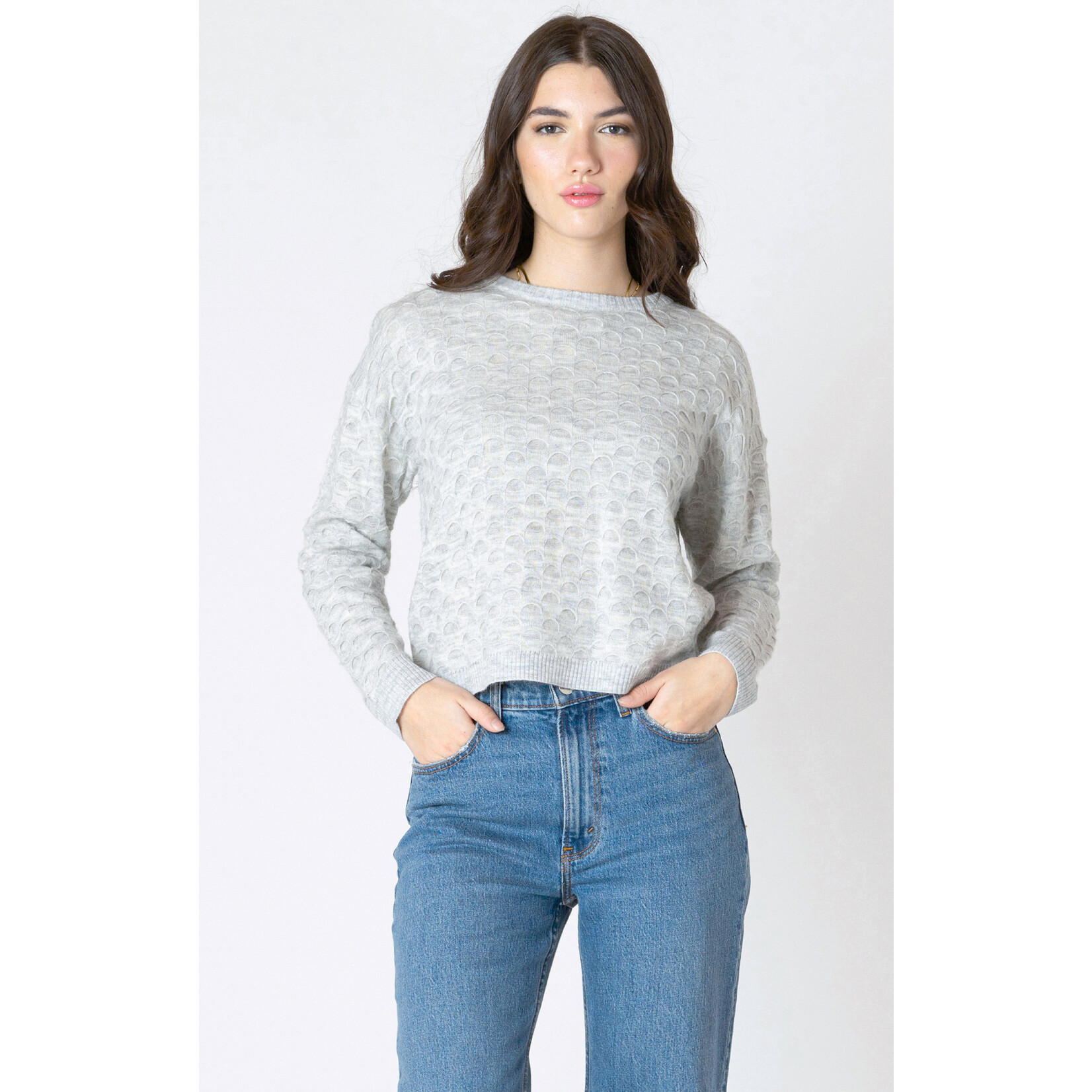 Dex Dex Grey Scallop Sweater