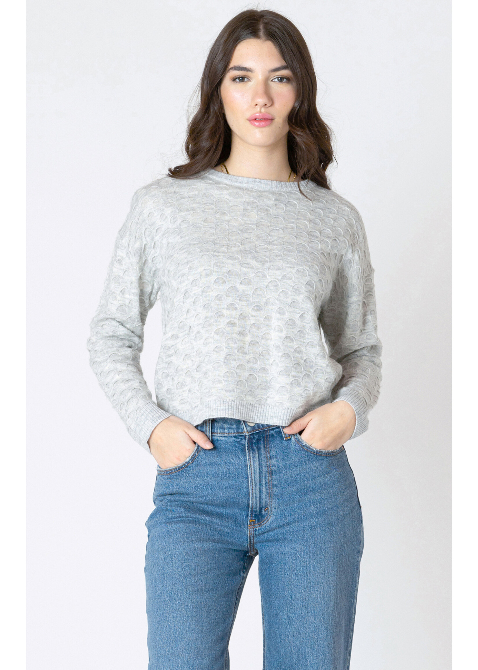 Dex Dex Grey Scallop Sweater