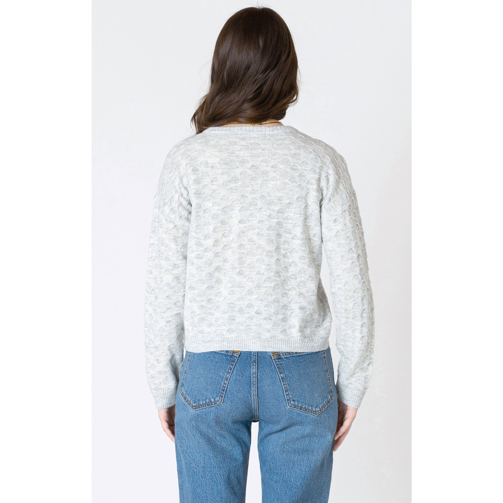 Dex Dex Grey Scallop Sweater