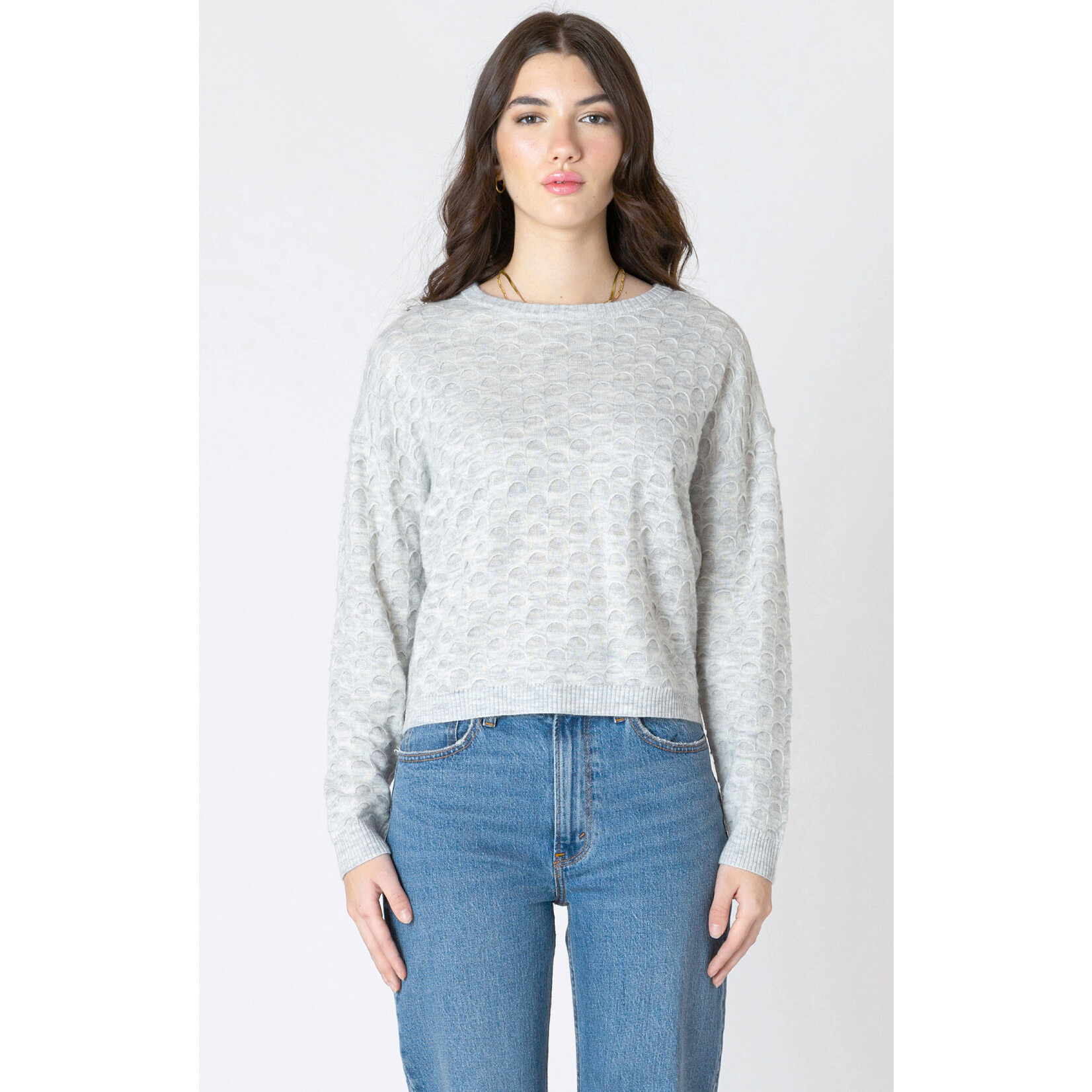 Dex Dex Grey Scallop Sweater