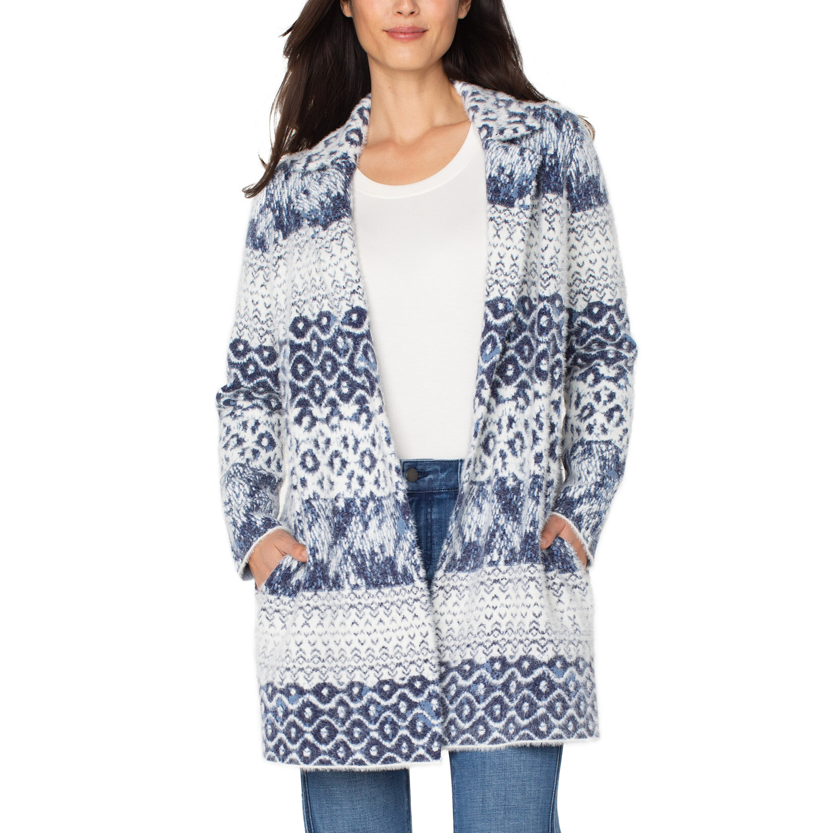 Liverpool LP L/S Open Front Sweater Coat