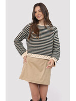 Sadie Sage Samantha Contrast Knit Sweater
