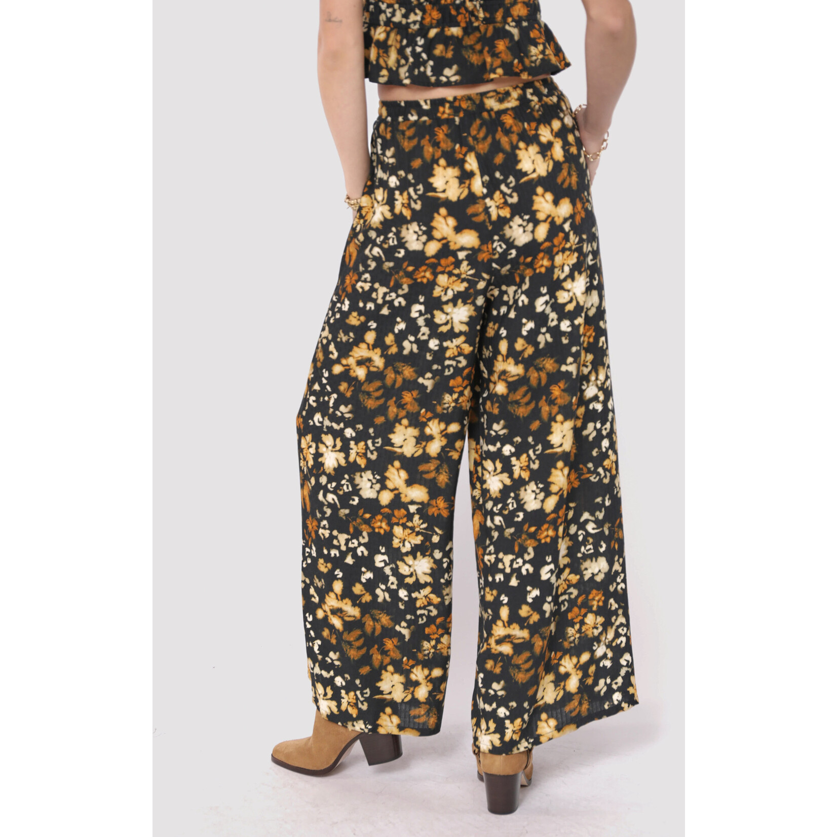 Sadie Sage SS With Ease Printed Wide Leg Pant