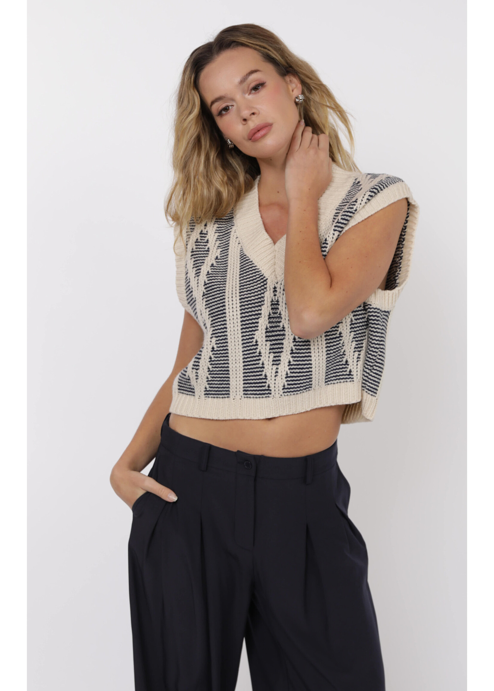 Sage The Label STL Macy Cable Sweater Vest