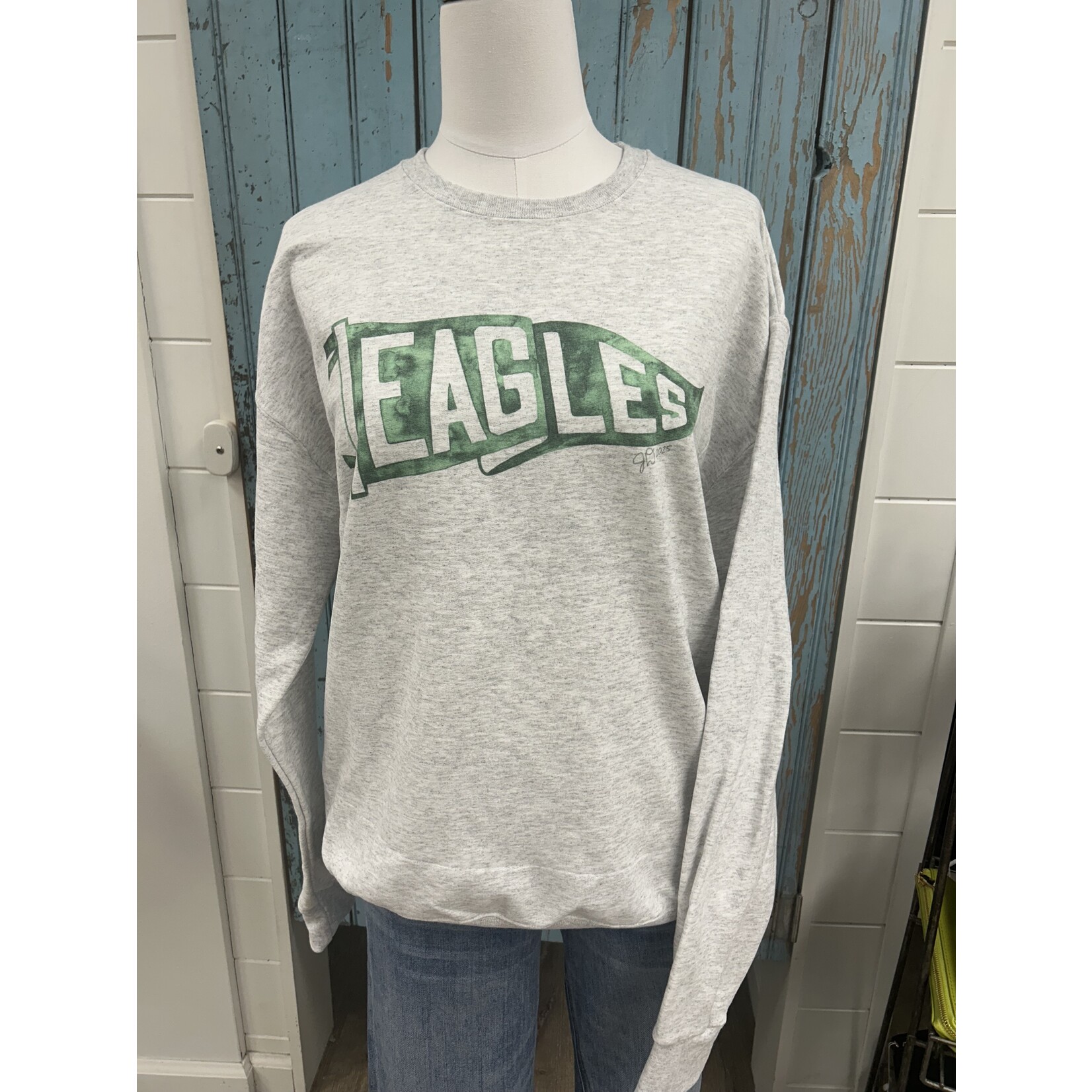 Copper Owl CO Eagles Pennant Crewneck