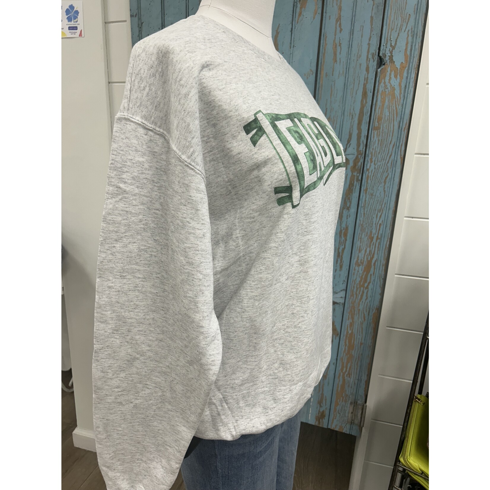 Copper Owl CO Eagles Pennant Crewneck