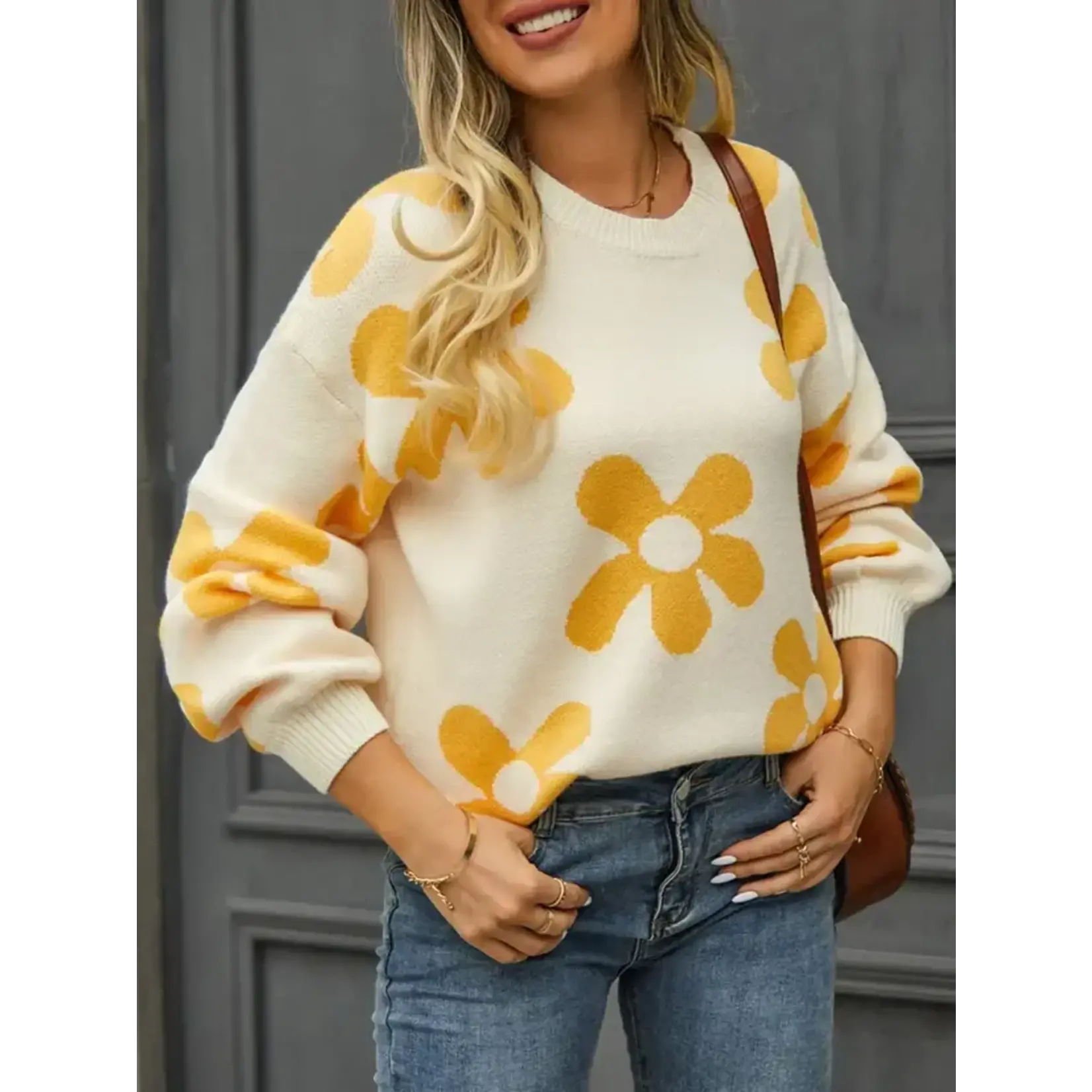 HIDDENBRAND HB Pullover Floral Sweater