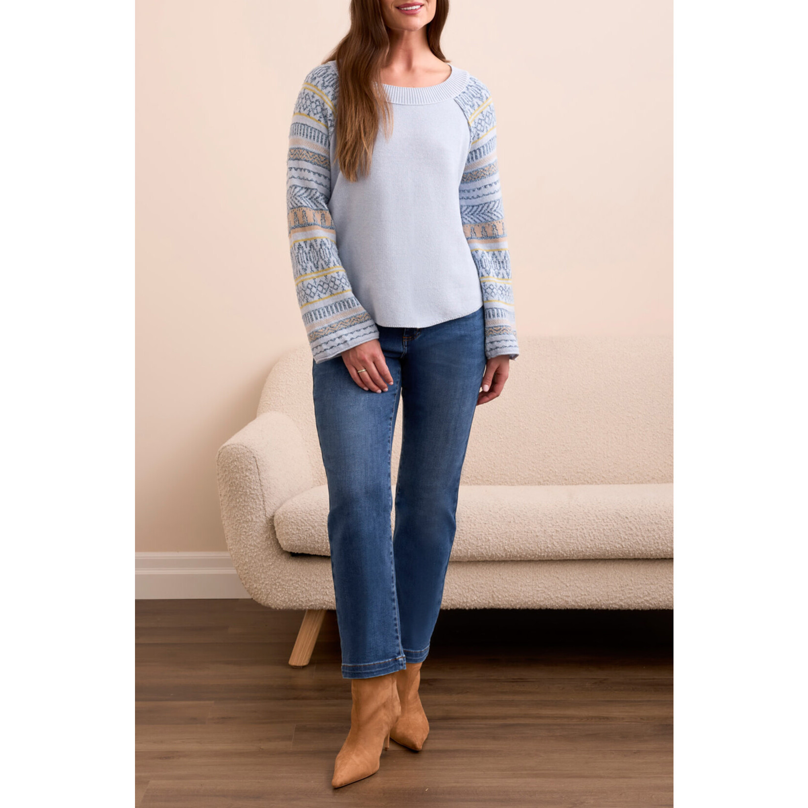Tribal T L/S Scoop Neck Sweater