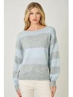 Mystree Color Blocked Sequins Sweater