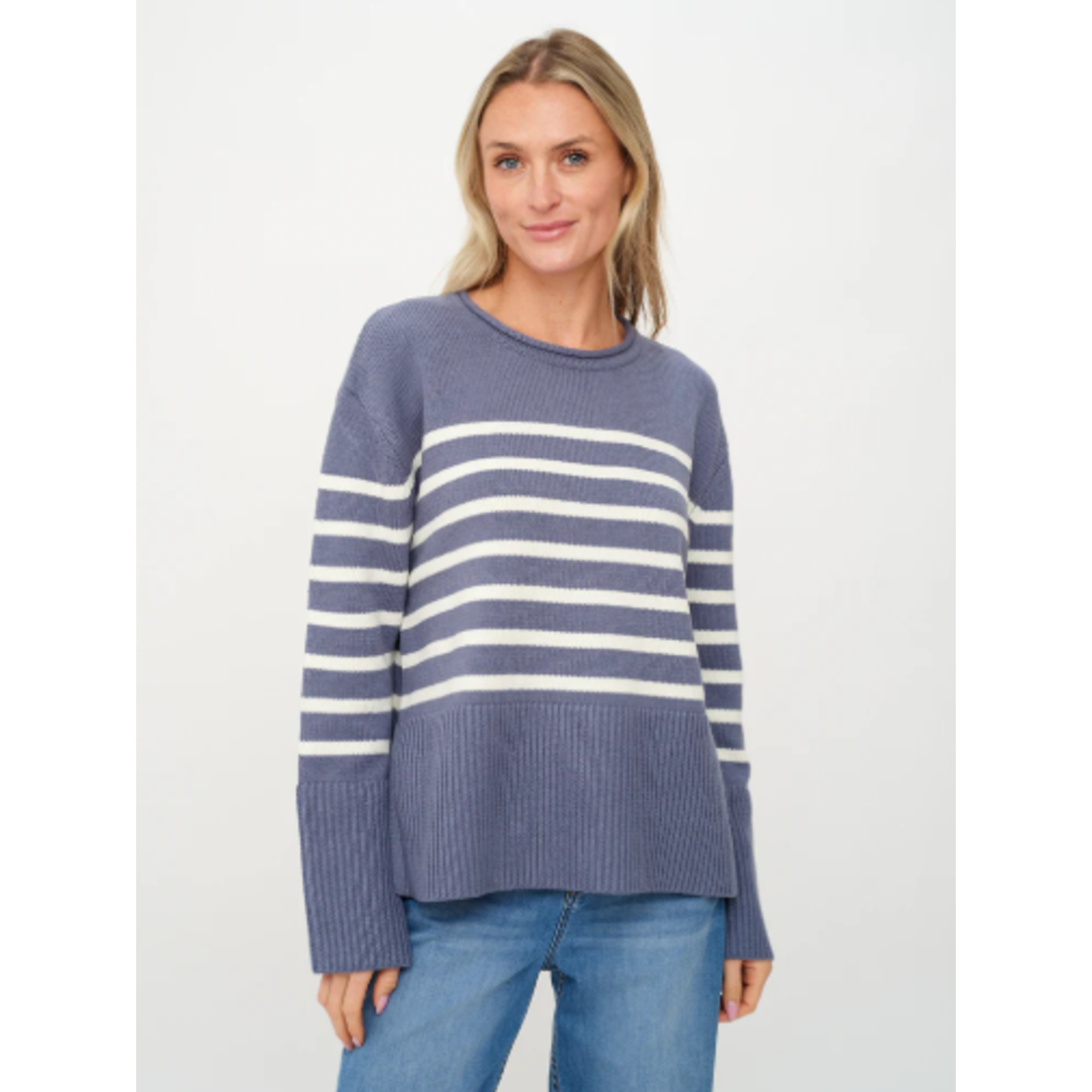 Six Fifty SF Striped Crew Sweater