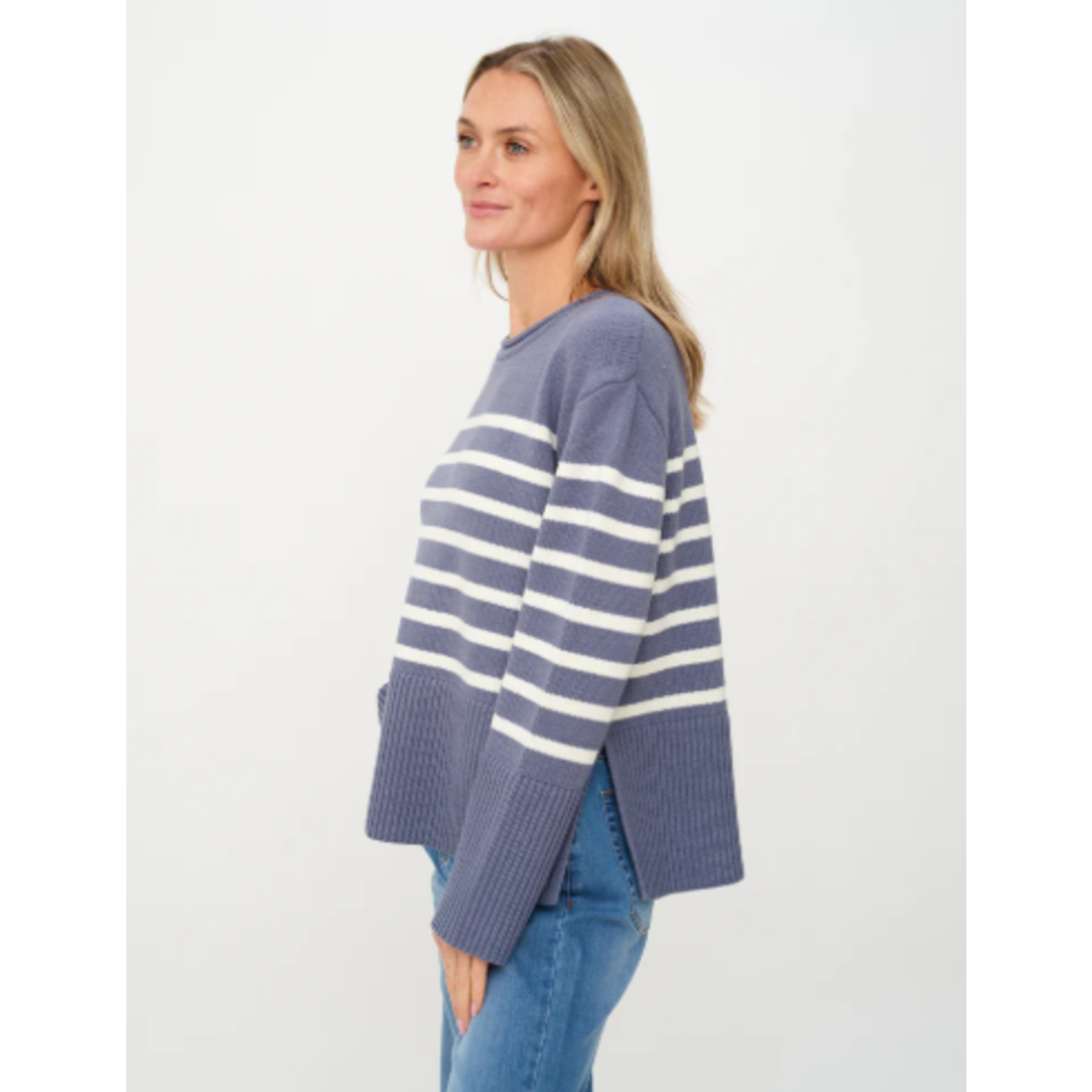 Six Fifty SF Striped Crew Sweater