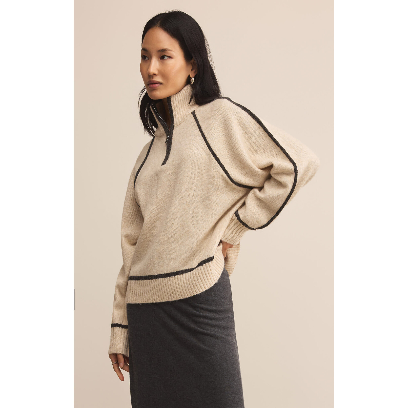Z Supply ZS Alps Half Zip Sweater