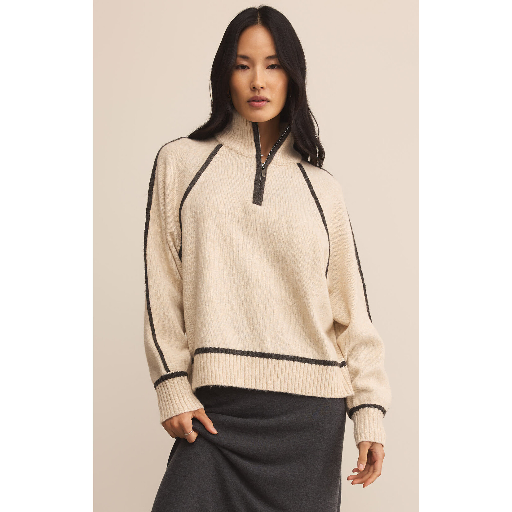 Z Supply ZS Alps Half Zip Sweater