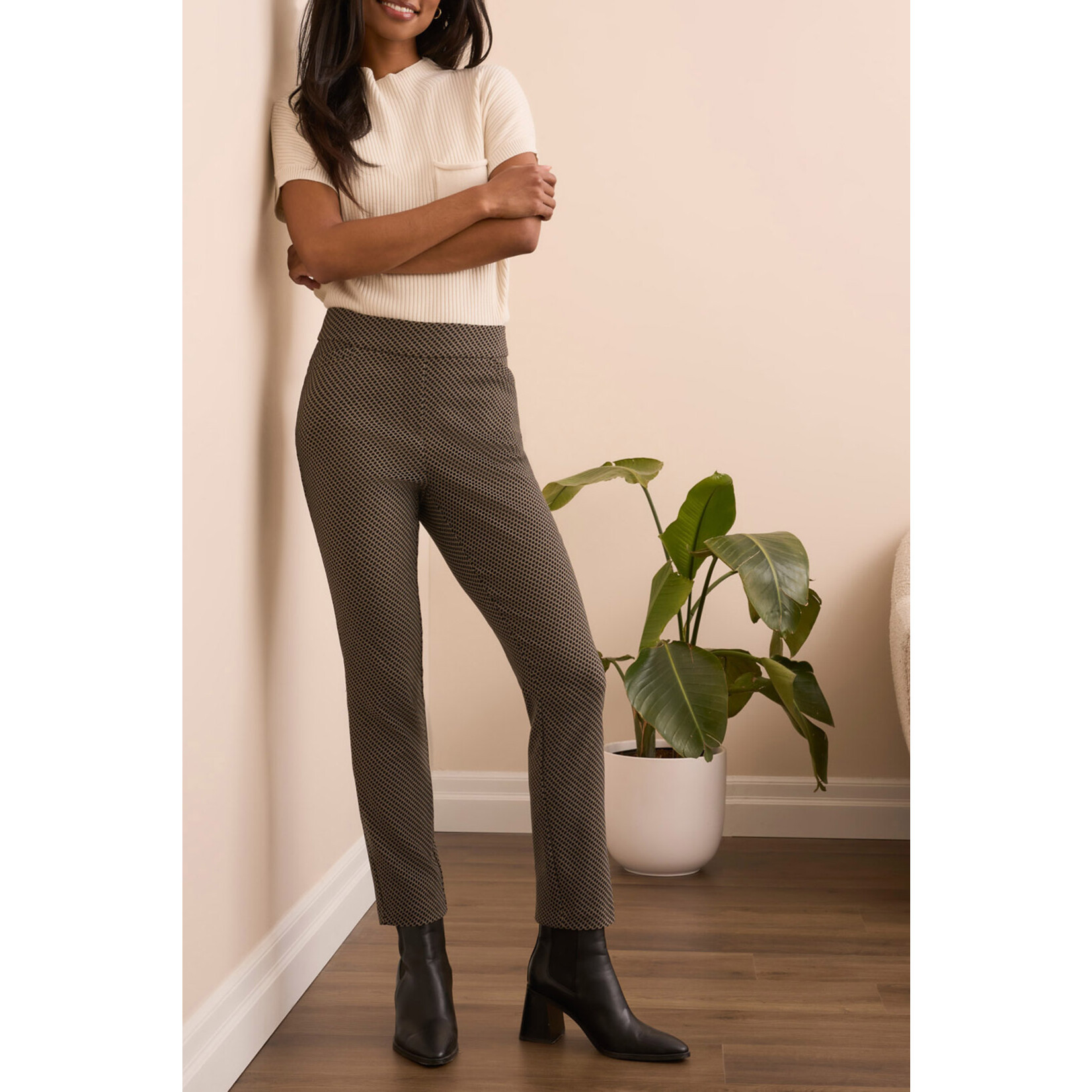 Tribal T Black printed Pull on Pant