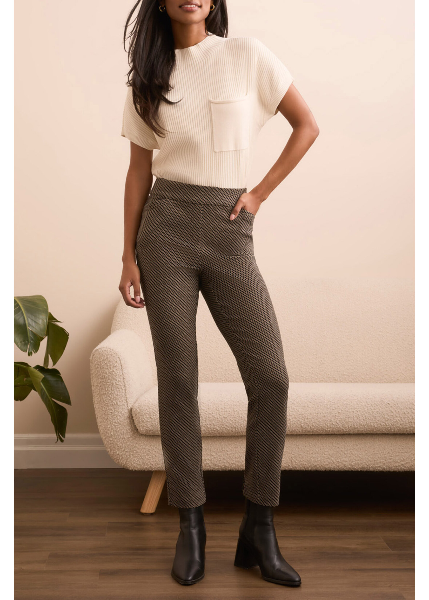 Tribal T Black printed Pull on Pant