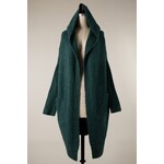 Miracle Ribbed Sleeve Hoodie Cardigan