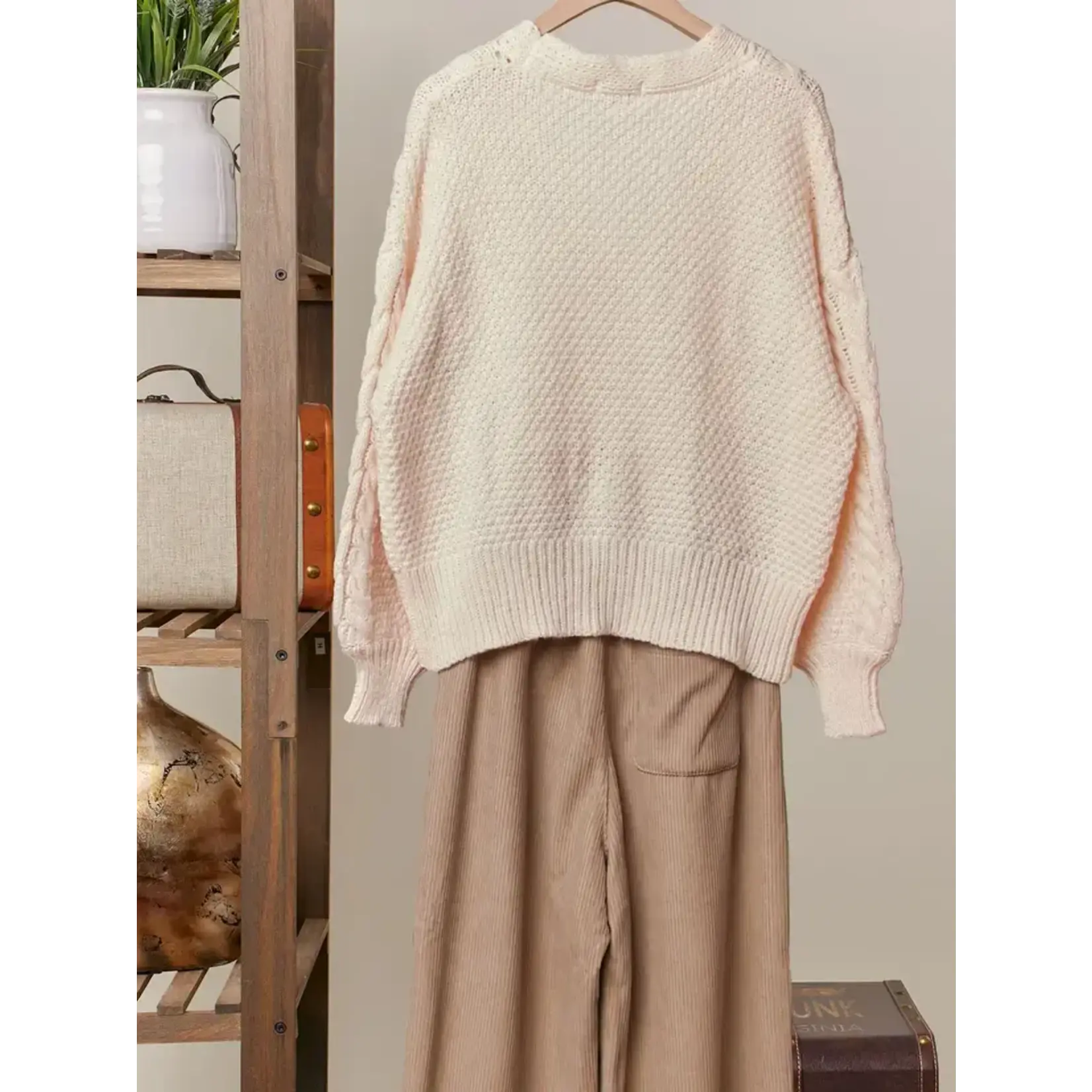 Mello Mello Daisy Patch Knit Cardigan
