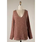 Miracle Ribbed Trim Cable Knit Sweater
