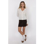 Sage The Label Hideway Stripe Ruffle Knit Top