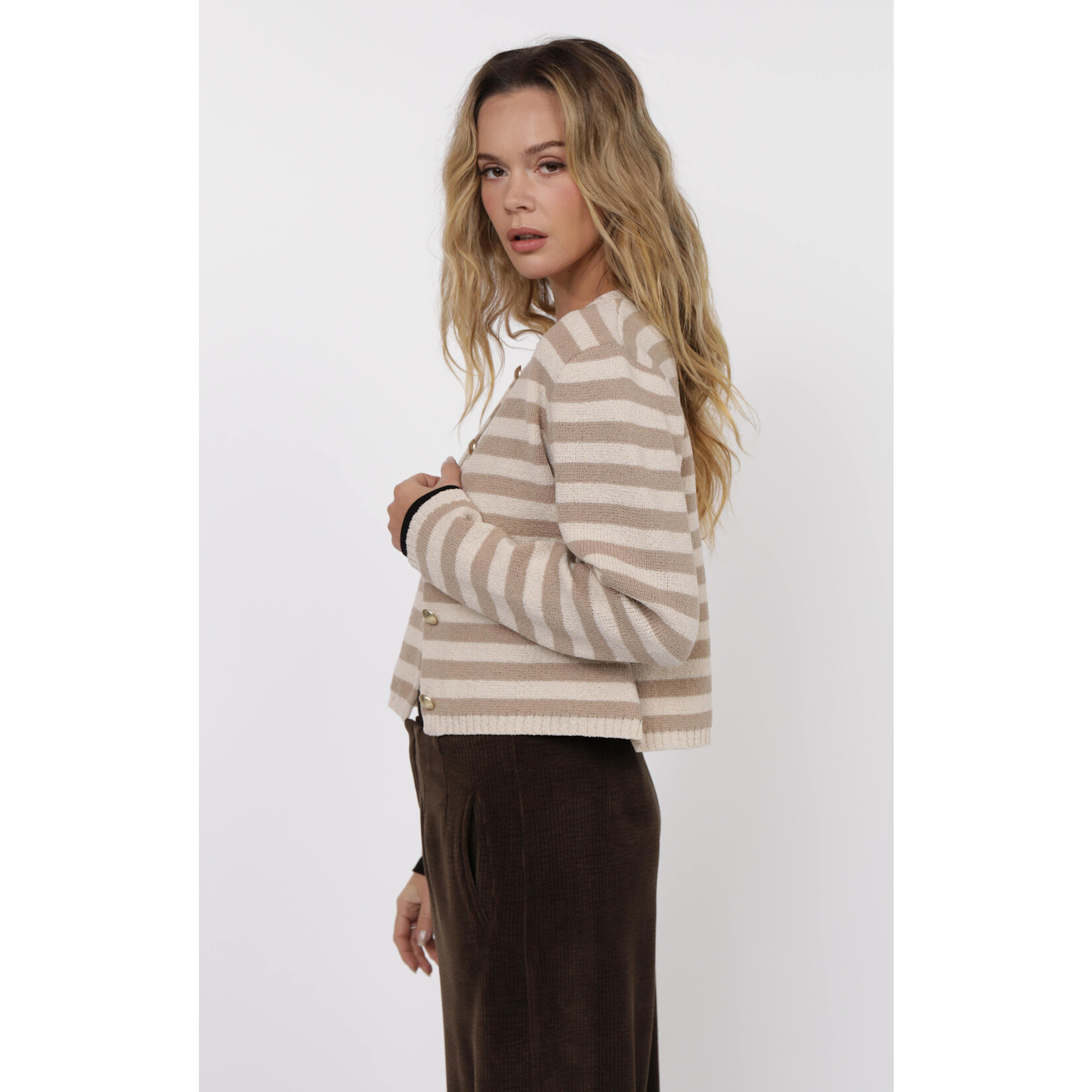 Sage The Label STL Daphne L/S Stripe Cardigan