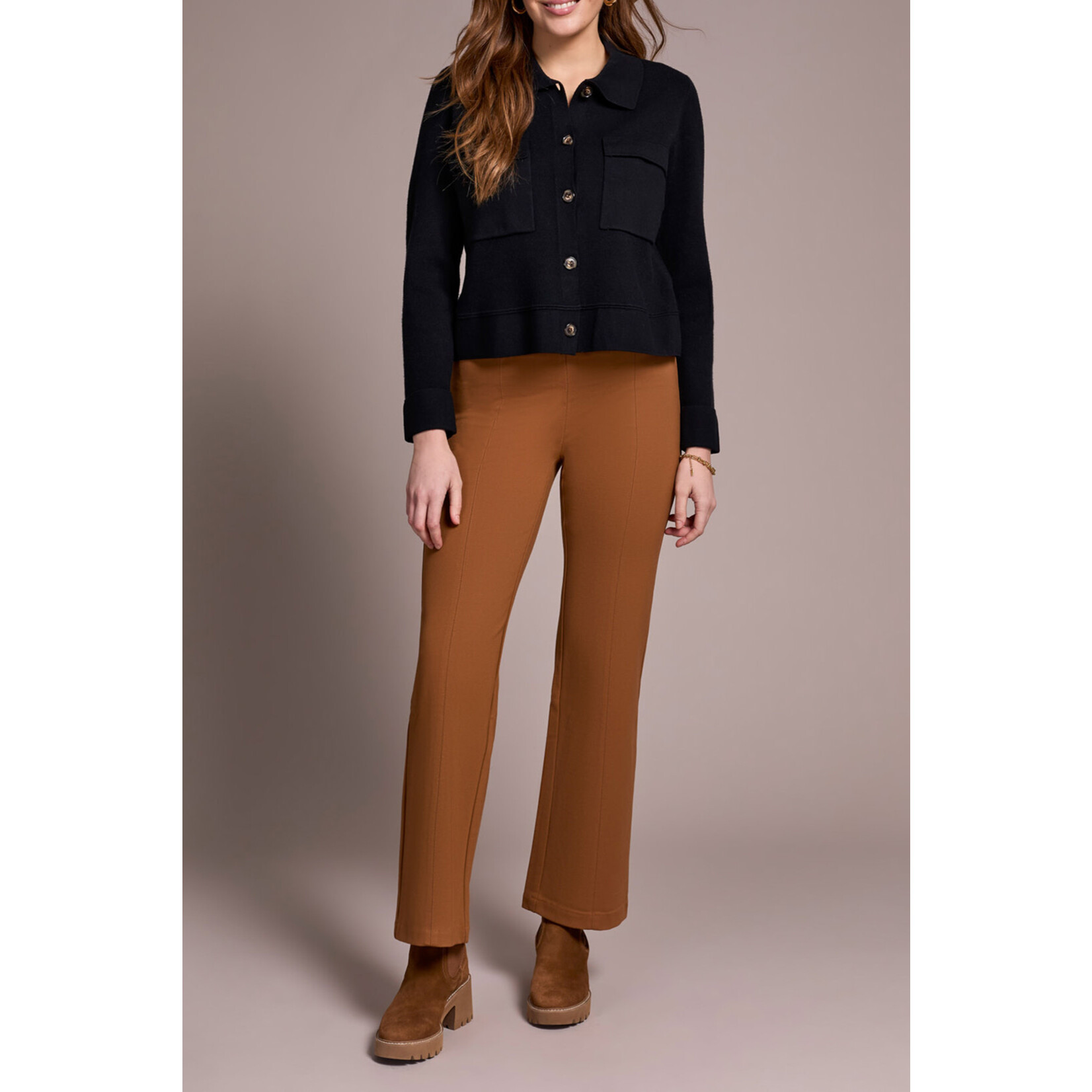 Tribal T Dbl Knit Collared Swearer Cardi