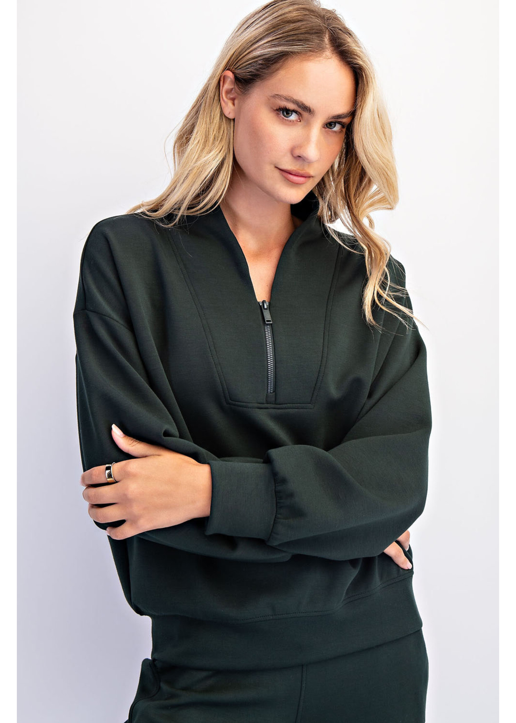 Rae Mode RM Modal Scuba V-Neck Jacket