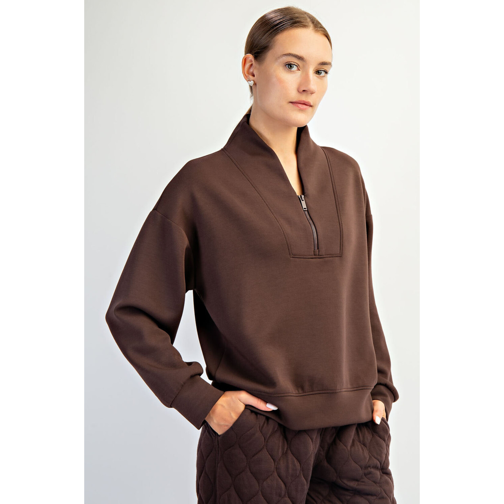 Rae Mode RM Modal Scuba V-Neck Jacket