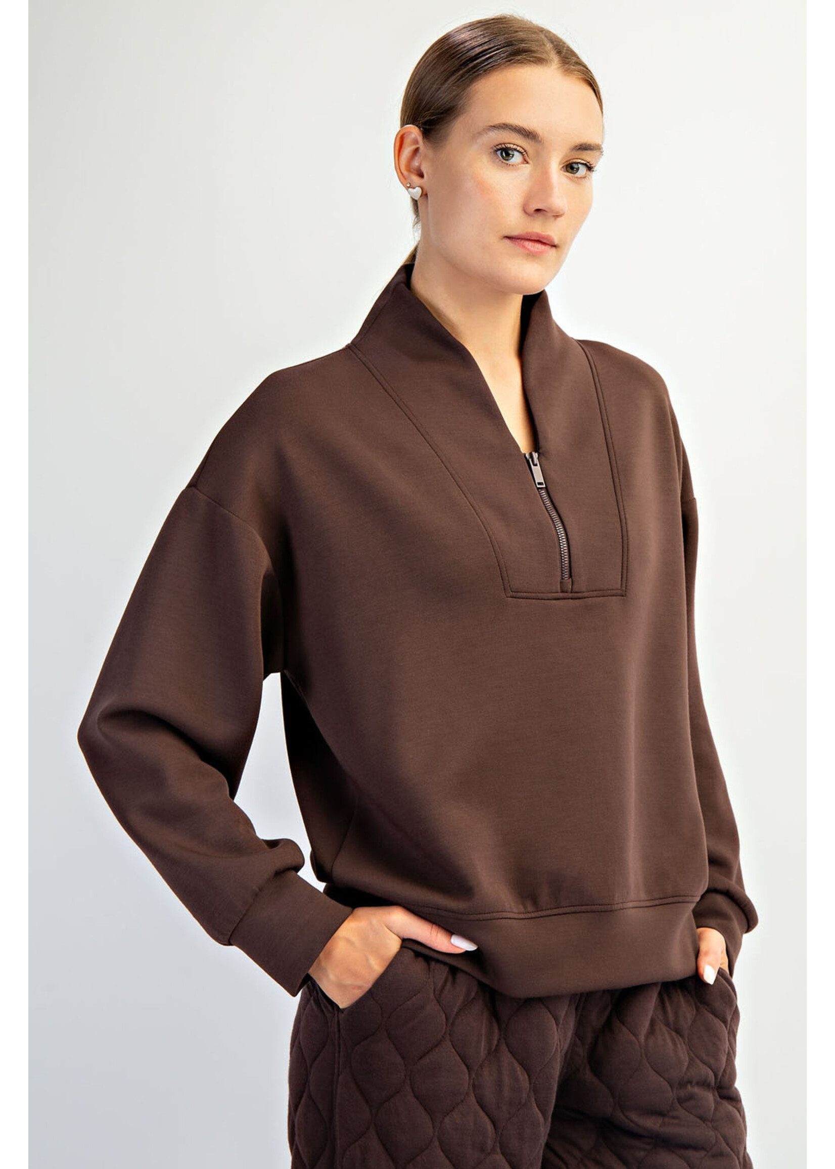 Rae Mode RM Modal Scuba V-Neck Jacket