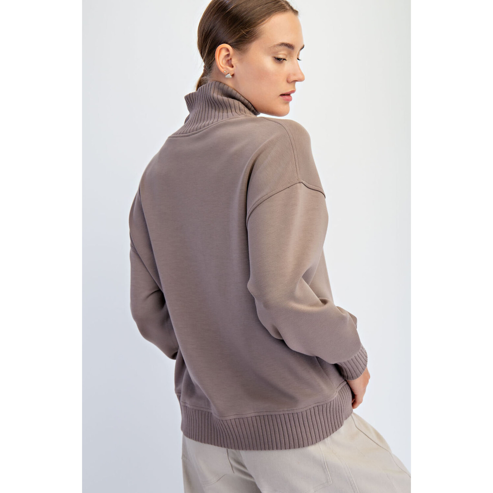 Rae Mode RM Modal Mock Neck Pullover