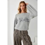NKN Nekane Embroidered Balloon Sleeve Sweater